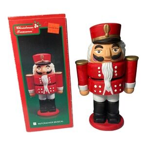 Vintage RGA Industries Fine Porcelain Musical Nutcracker plays "Jingle Bells"